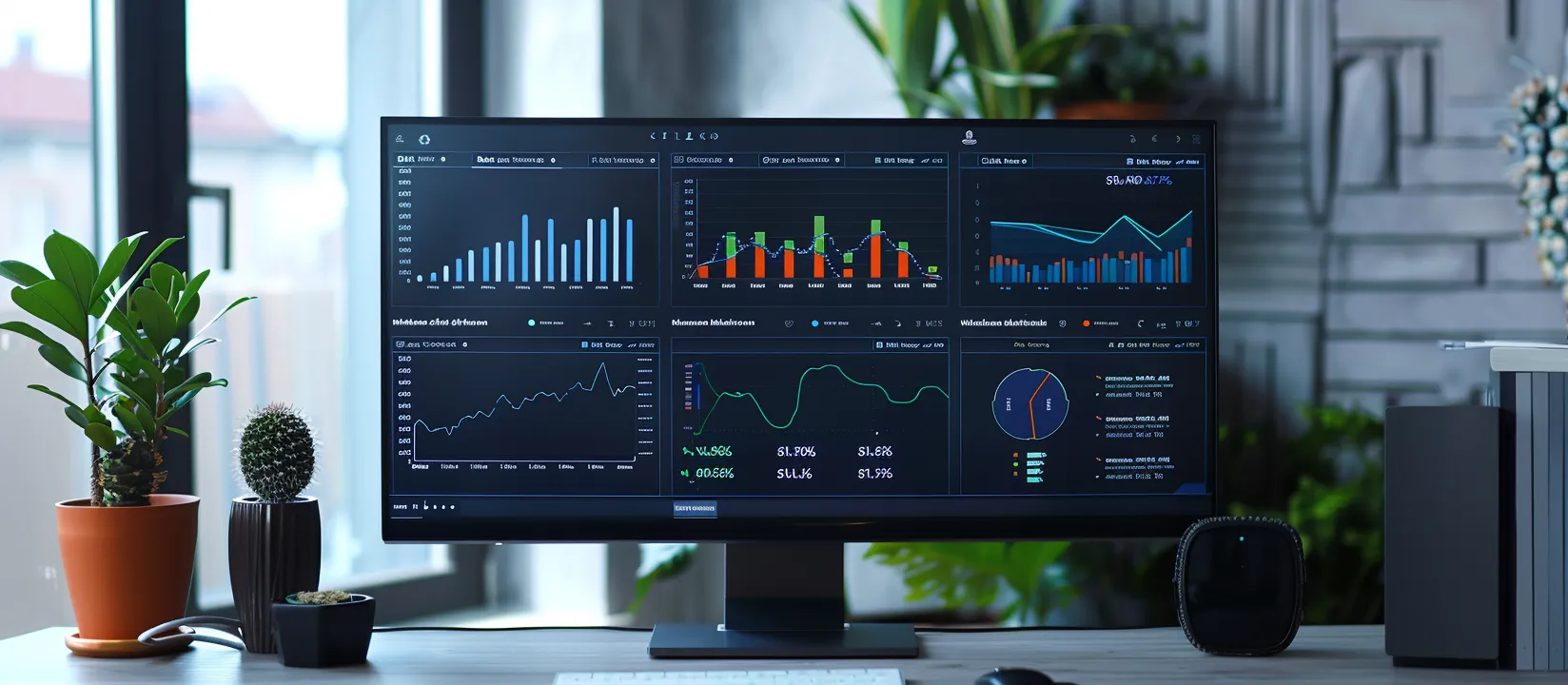 Marketing analytics dashboard showing campaign performance metrics and data visualizations