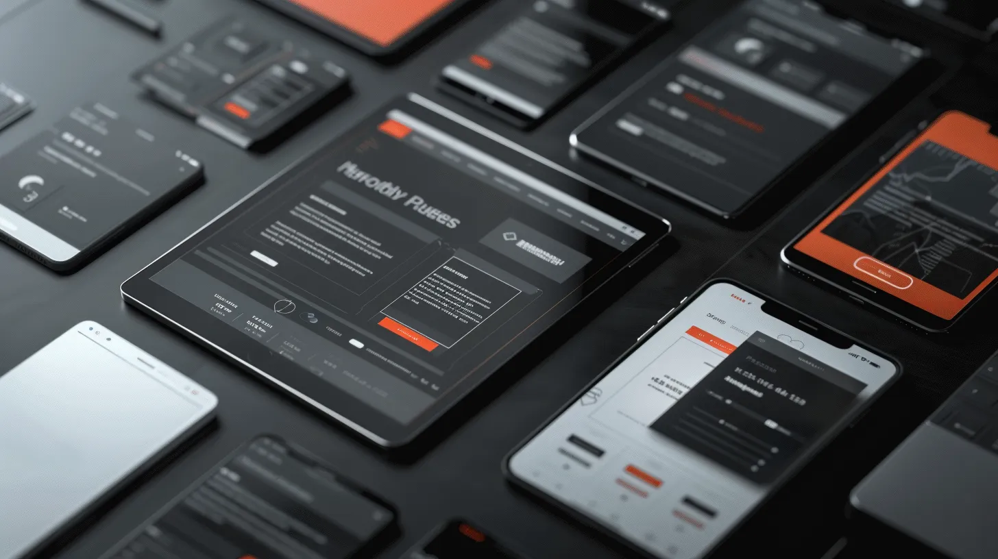 Social media ad mockups and creative designs displayed across multiple devices
