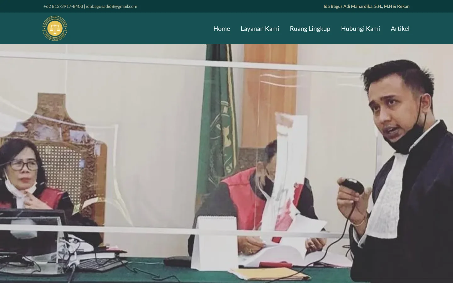 Website Pengacara Advokat Bali buatan Lenka Studio